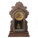American 'Gingerbread' press moulded shelf clock,