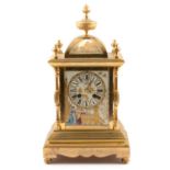 French brass mantel clock,