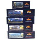 Five Bachmann OO gauge model railway diesel locomotives.