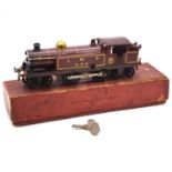 Hornby O gauge clock-work locomotive, LMS 4-4-4, crimson, (no original box)