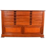 Modern mahogany collectors cabinet / specimen chest