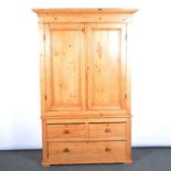 Stripped and reclaimed pine linen press