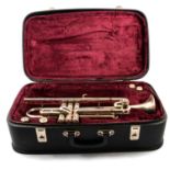 CG Conn Ltd Elkhart US silver-plated trumpet.