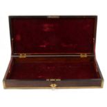 George III rosewood and brass box, and three other boxes.
