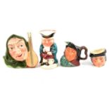 Collection of Toby and character jugs