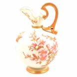 Royal Worcester, large blush ivory ware ewer