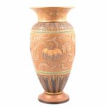 Doulton Lambeth, a large stoneware Silicon Ware vase designed by Eliza Simmance