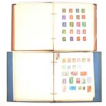 Stamps: schoolboy collection, in two ring binder albums,