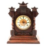 An Ansonia twin train mantel clock