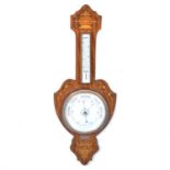 Edwardian inlaid mahogany barometer