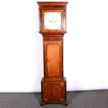 Oak and mahogany longcase clock, W Massey, Nantwich,