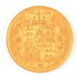 William IV gold Sovereign, 1832, shield back.