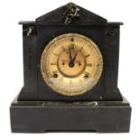 Victorian slate mantel clock,