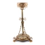 Victorian gilt metal lamp base, by Townshend & Co