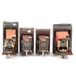 Six early 20th century Kodak folding cameras, all larger size