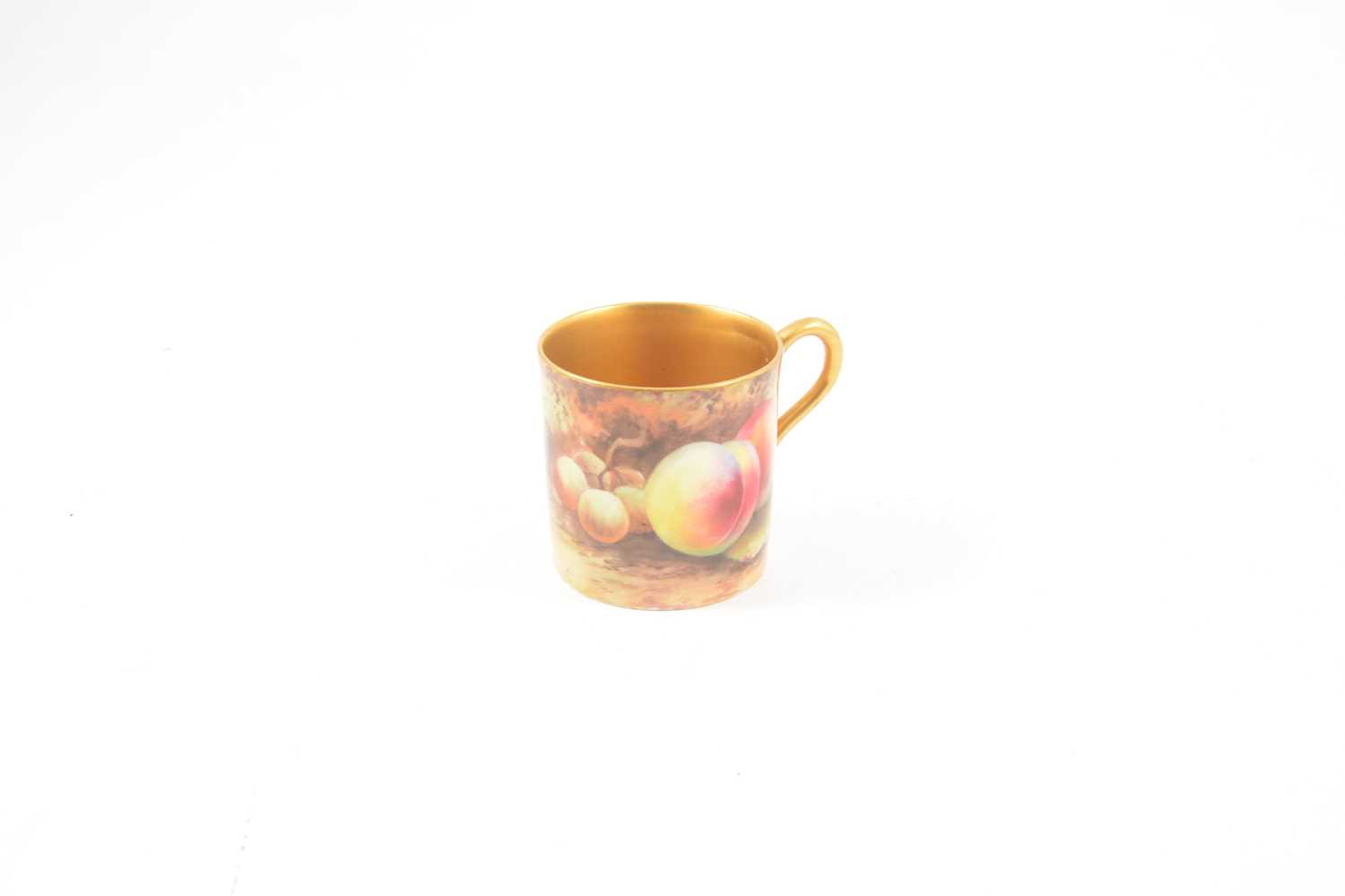Royal Worcester fruit painted part coffee set, - Image 3 of 18