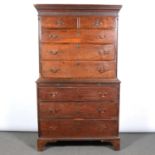 George III mahogany chest on chest