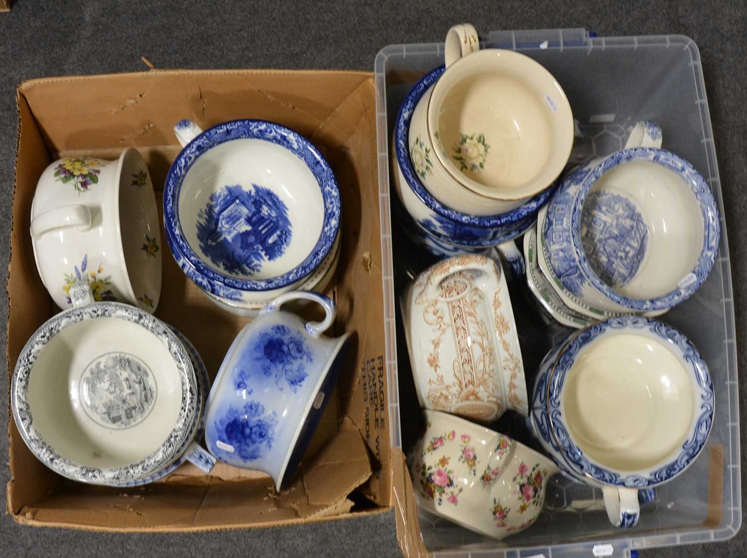 Collection of Victorian and later earthenware chamber pots. - Image 2 of 2