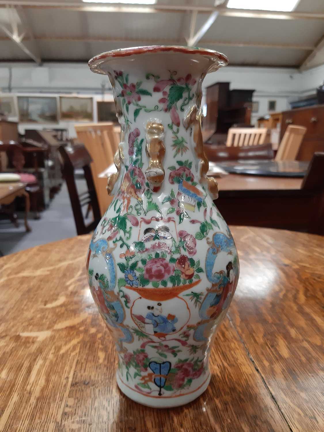 Cantonese famille rose vase - Image 3 of 11