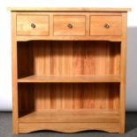 Beech and oak open bookcase