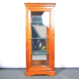 cherry wood floor standing display cabinet