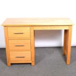 Contemporary ash desk, stool and occasional table,