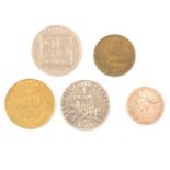 Collection of coins and tokens from 18th century onwards