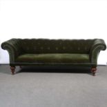 Victorian Chesterfield settee,