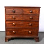 Victorian mahogany chest of drawers,