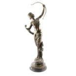 European School, Diana the Huntress, large patinated bronze