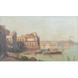 Italian School, late 19th Century, The Bay of Naples, a pair, oil on canvas, 35 x 50cm (2).