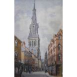 Albert H Findlay, Towards the Cathedral, Leicester,