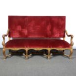 French walnut settee