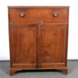 George III oak cupboard,