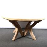 Large limed pine breakfast table