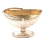 Georgian silver navette-shaped basket, London 1796