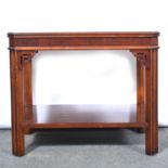 Modern mahogany coffee table,