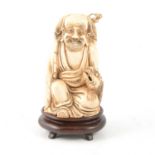 Japanese carved ivory figure, Meiji,