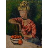 Circle of Marcel Dyf, Girl with oranges