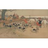 After Cecil Aldin, The Fallowfield Hunt - the Death