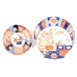 Japanese Imari dish and plate,