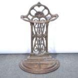 Coalbrookdale style cast iron stick stand