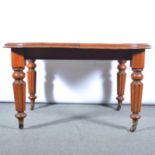 Victorian mahogany extending dining table