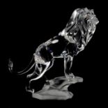 Swarovski Crystal, Lion Standing on a Rock