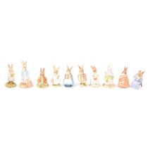 Ten Royal Albert Beatrix Potter rabbit figures