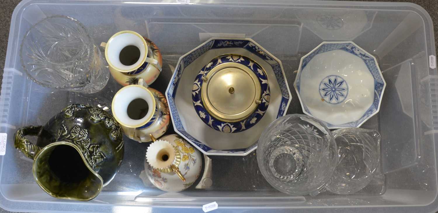 One box of mixed ceramics including a pair of Noritake vases - Image 2 of 2