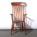 Beech and birch lathe-back kitchen chair