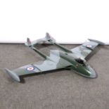 A model de Havilland Vampire model jet fighter, WR478, RAF