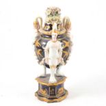 French ceramic pot pourri vase and cover, retailed by Litchfield's Sinclair Galleries