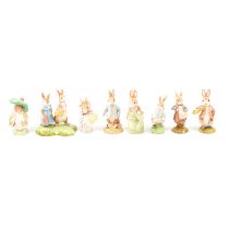 Eight Royal Doulton Beatrix Potter rabbit figures